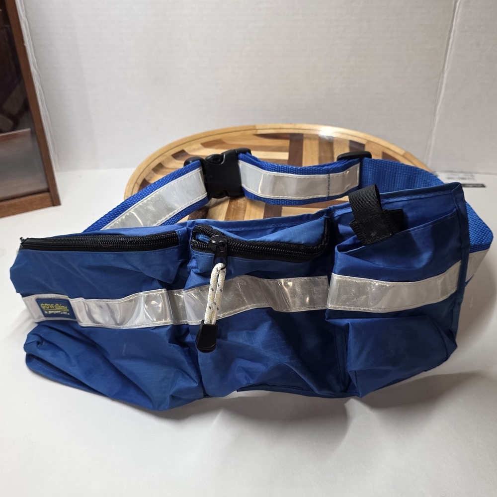 Sportline Running Walking Belt Bag Reflective Zippers Belt Hiking Run ID Holder